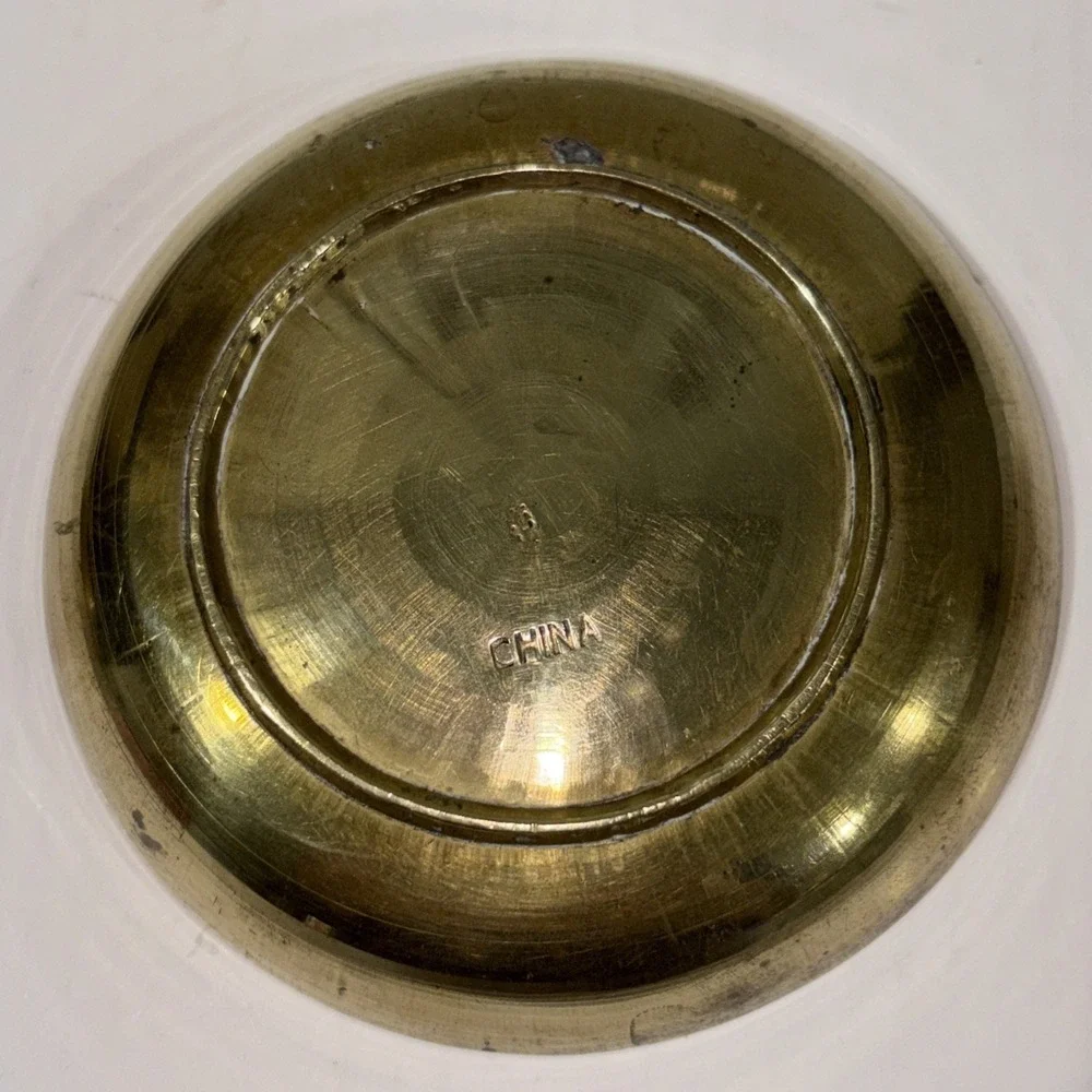 Vintage Chinese Marked Solid Brass 3.5